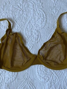 CUUP Sheer Underwire Bra in Mustard